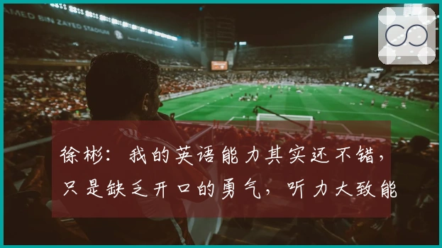 徐彬：我的英语能力其实还不错，只是缺乏开口的勇气，听力大致能跟得上。